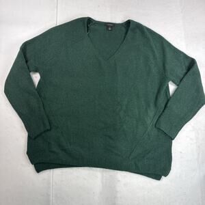 Halogen Women’s M Olive Green Lightweight Knit V-Neck Summer Sweater Soft Comfy